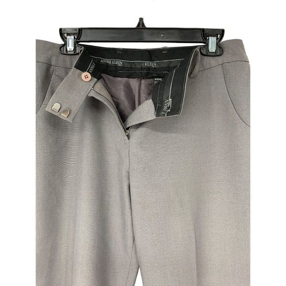 Womens Anne Klein Dress Pants Gray Size 6 Lined wool Bootcut Flare 3586 Tweed - Picture 8 of 9